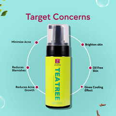Zobha Tea Tree Foaming Face Wash – 150ml For Acne Prone Skin