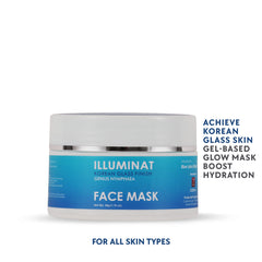 Illuminat Gel-Based Glow Face Mask with Blue Lotus Extract: Hydration and Radiance 50ml