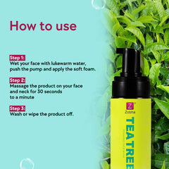Zobha Tea Tree Foaming Face Wash – 150ml For Acne Prone Skin