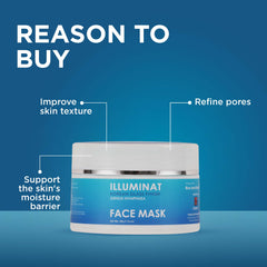 Illuminat Gel-Based Glow Face Mask with Blue Lotus Extract: Hydration and Radiance 50ml