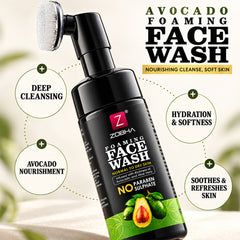 Avocado Foaming Face Wash | Hydrating & Nourishing Cleanser for Dry & Normal Skin 150ml