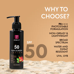 Sunscreen SPF 50 PA+++: Broad-Spectrum Protection & Moisturizer