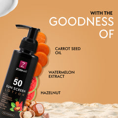 Sunscreen SPF 50 PA+++: Broad-Spectrum Protection & Moisturizer