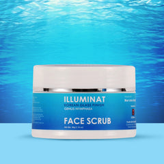 Illuminat Korean Glass Finish Face Scrub with Blue Lotus Extract | Light Exfoliation & Radiance 50ml